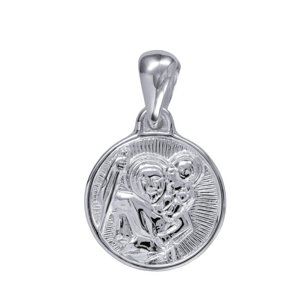 Sterling Silver St Christopher Medalion, 10mm