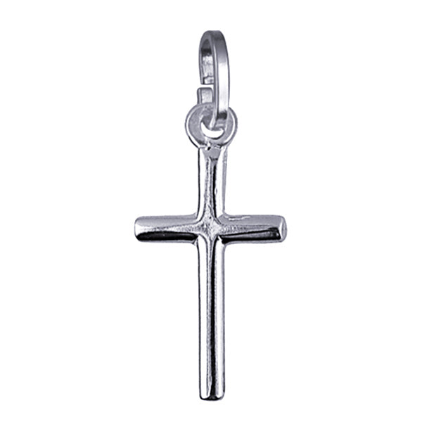 Sterling Silver Tube Cross Pendant