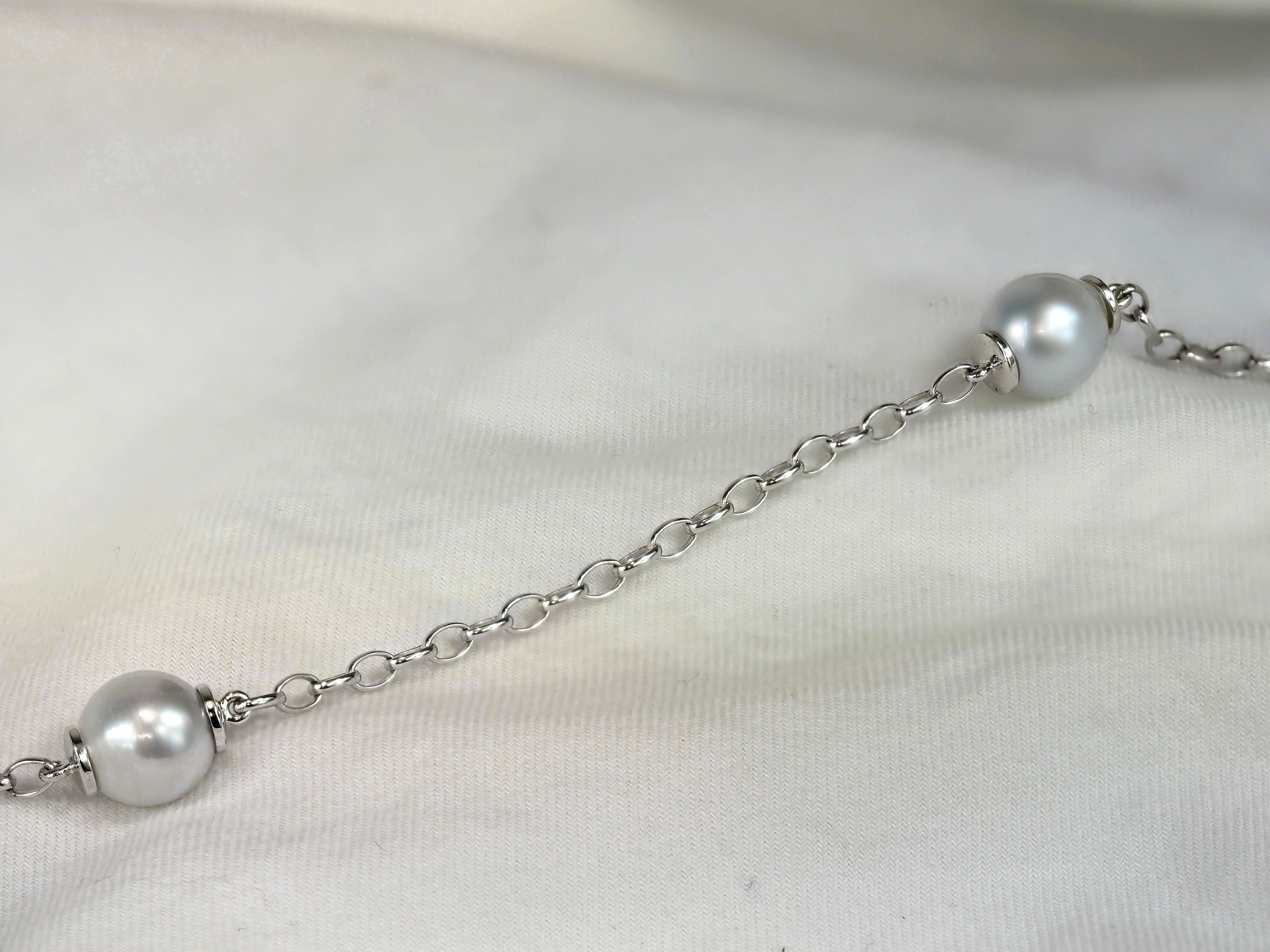 Autore Sterling Silver South Sea Pearl Necklet, 11mm
