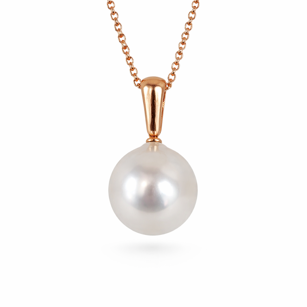 Autore 18ct Rose Gold South Sea Pearl Pendant, 13mm
