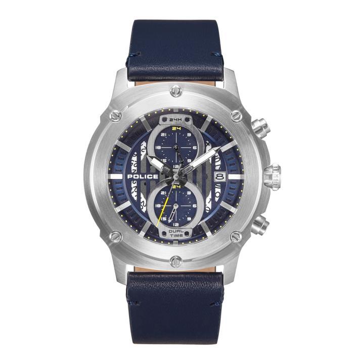 Police Lulworth Blue Leather 46mm Watch
