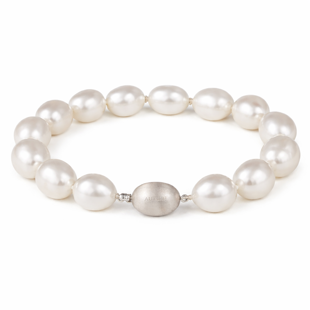 Autore 18ct White Gold South Sea Pearl Bracelet, 9-12mm