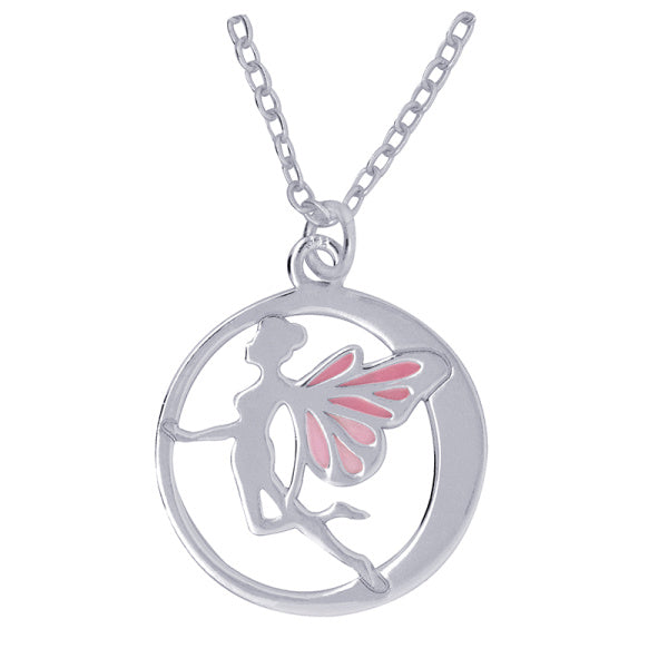 Sterling Silver Enamel Fairy Necklet