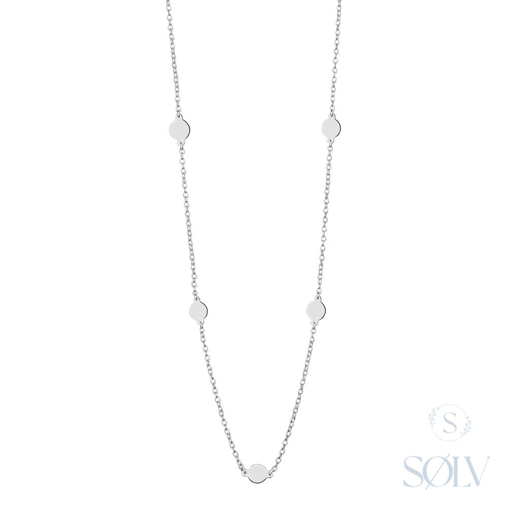 Solv Sterling Silver Droplet Necklet