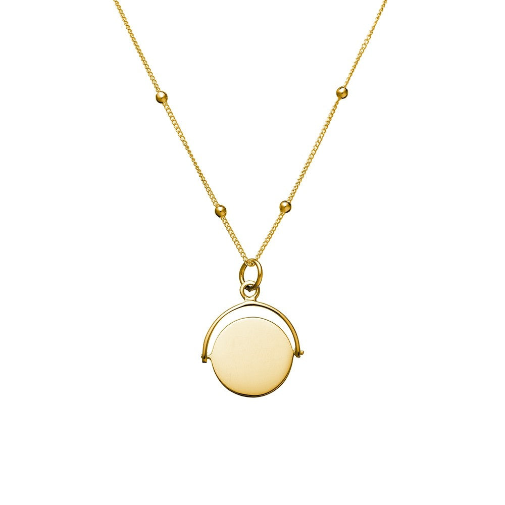 Customizable Round Disc Necklet