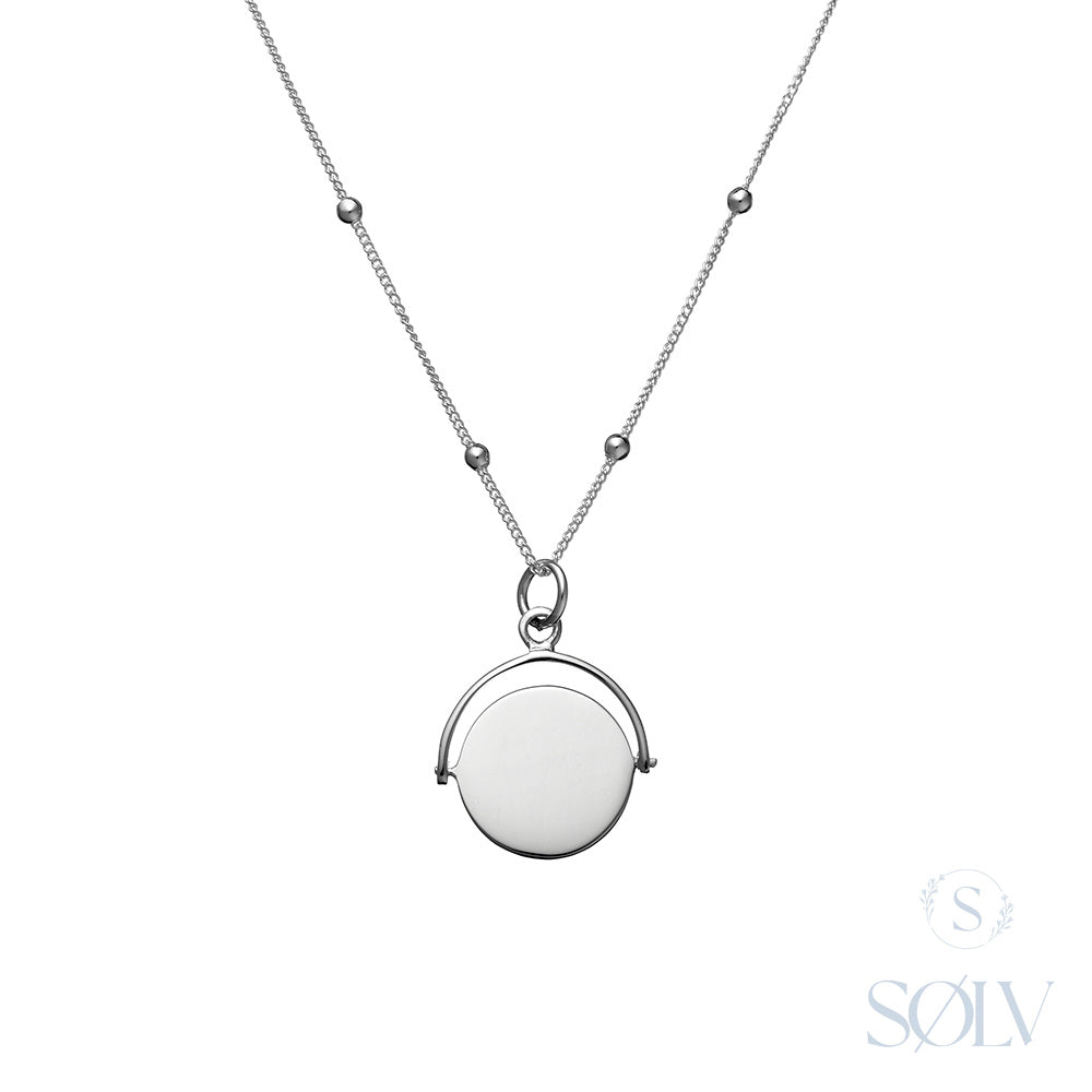 Solv Sterling Silver Spinning Disc Necklet