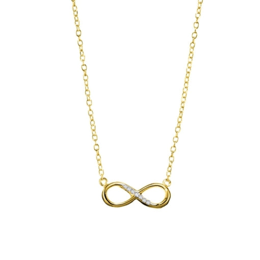 Solv Sterling Silver Gold Plated Infinity Necklet