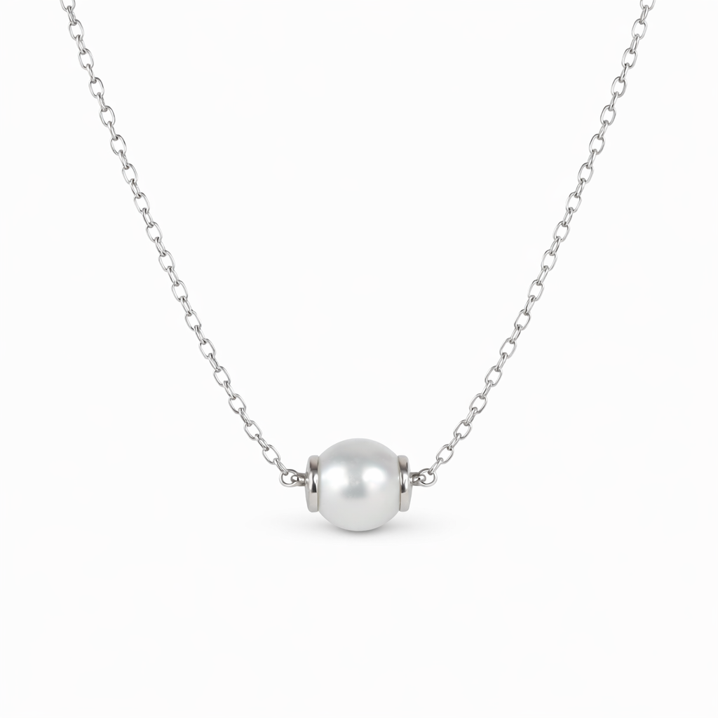 Autore Sterling Silver South Sea Pearl Necklet, 10mm