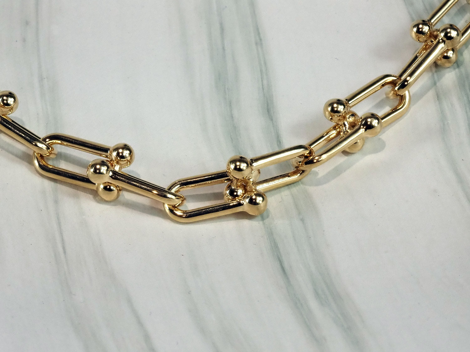 9ct Yellow Gold Chain and Ball Necklet
