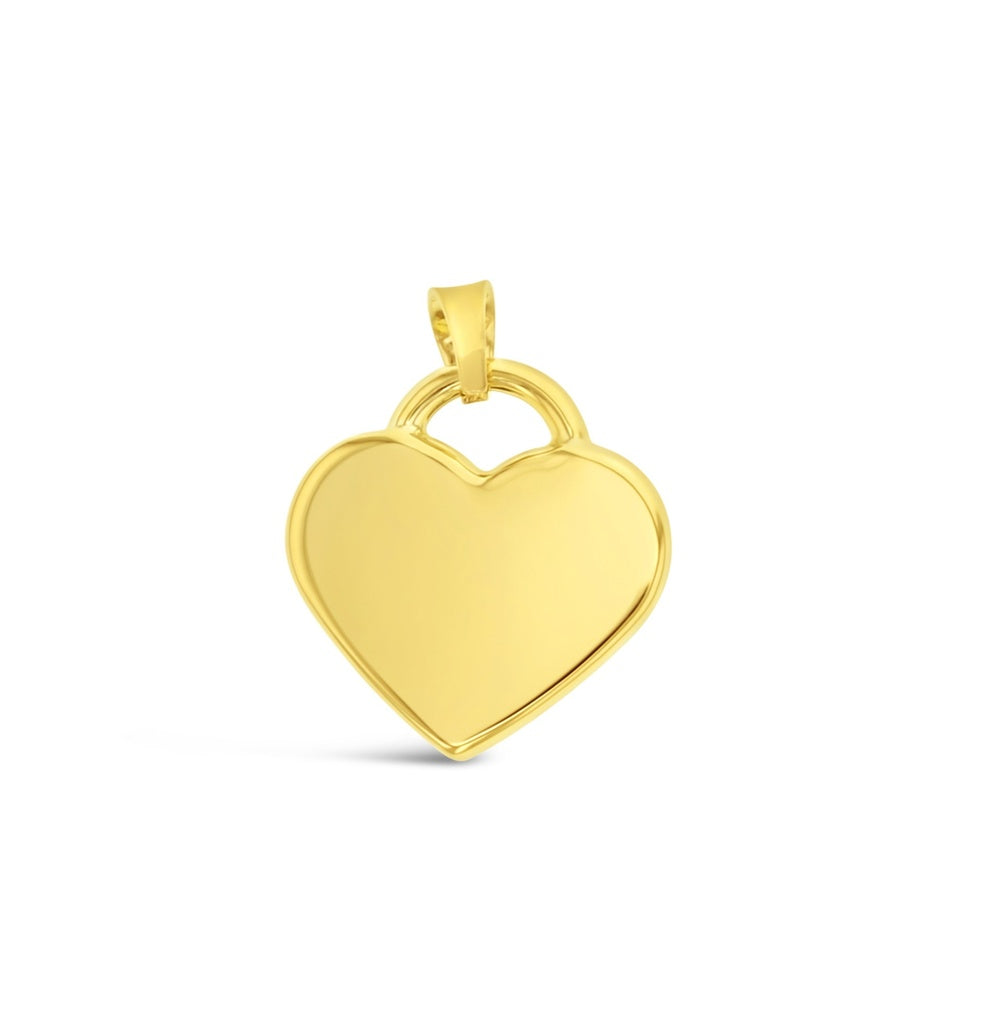 9ct Yellow Gold Hollow Heart Pendant