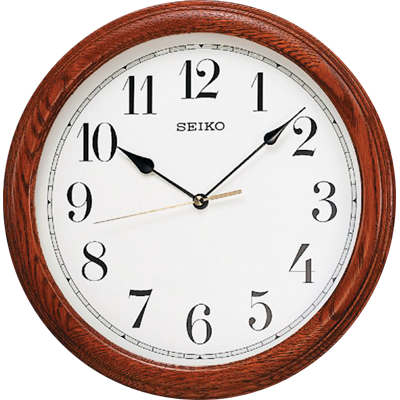Seiko Oak Wooden Wall Clock QXA153-B