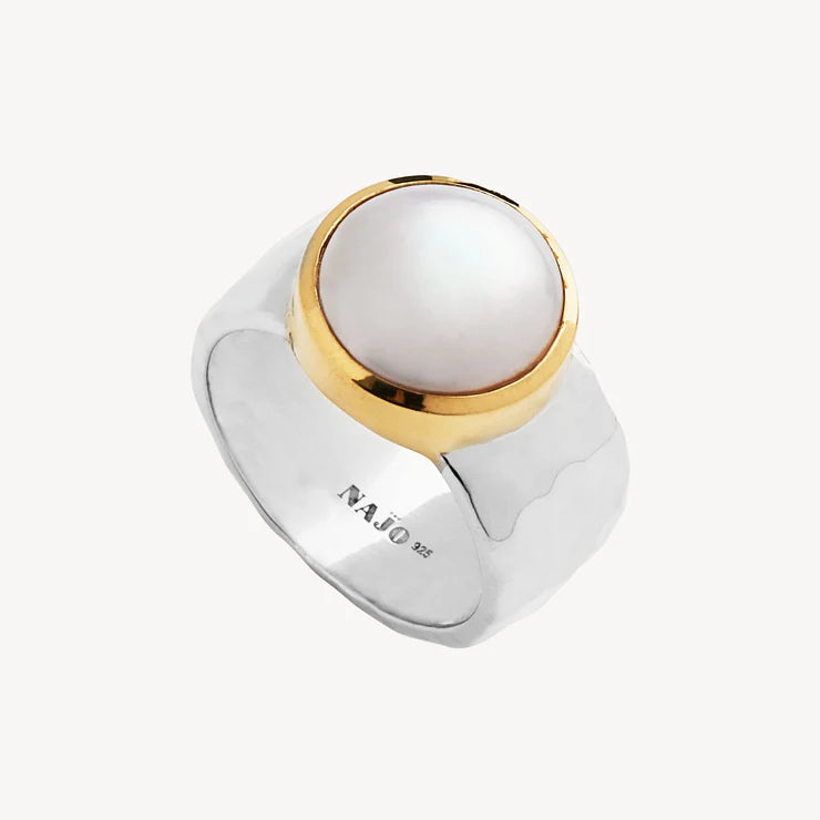 Najo Sterling Silver Chroma Pearl Ring