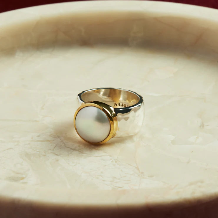 Najo Sterling Silver Chroma Pearl Ring