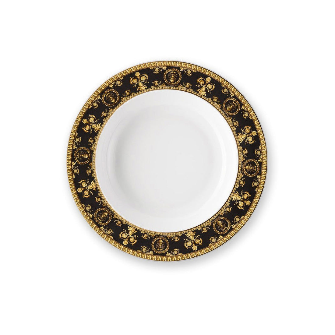 Versace Baroque Nero Deep Plate, 22cm