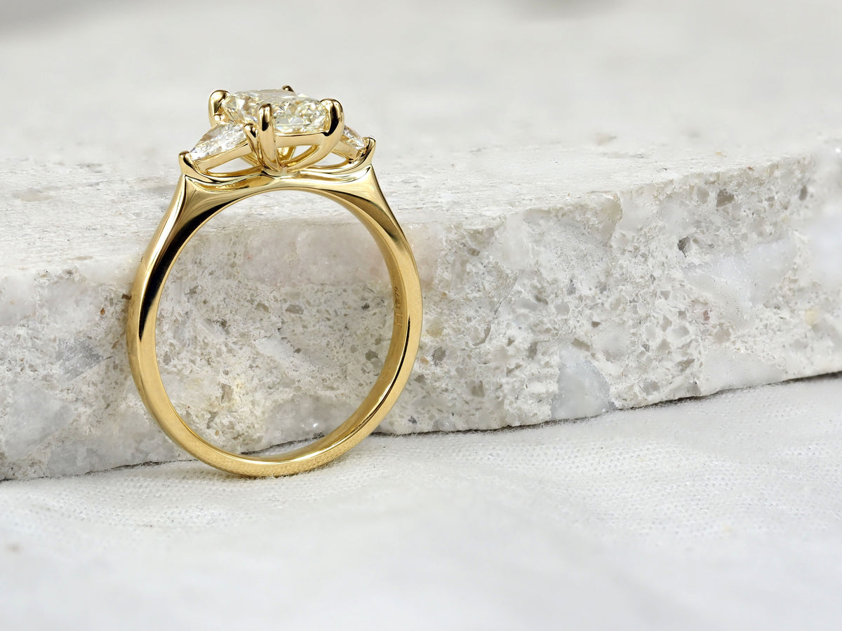 18ct Yellow Gold Natural Yellow Diamond Ring, 1.20ct Centre