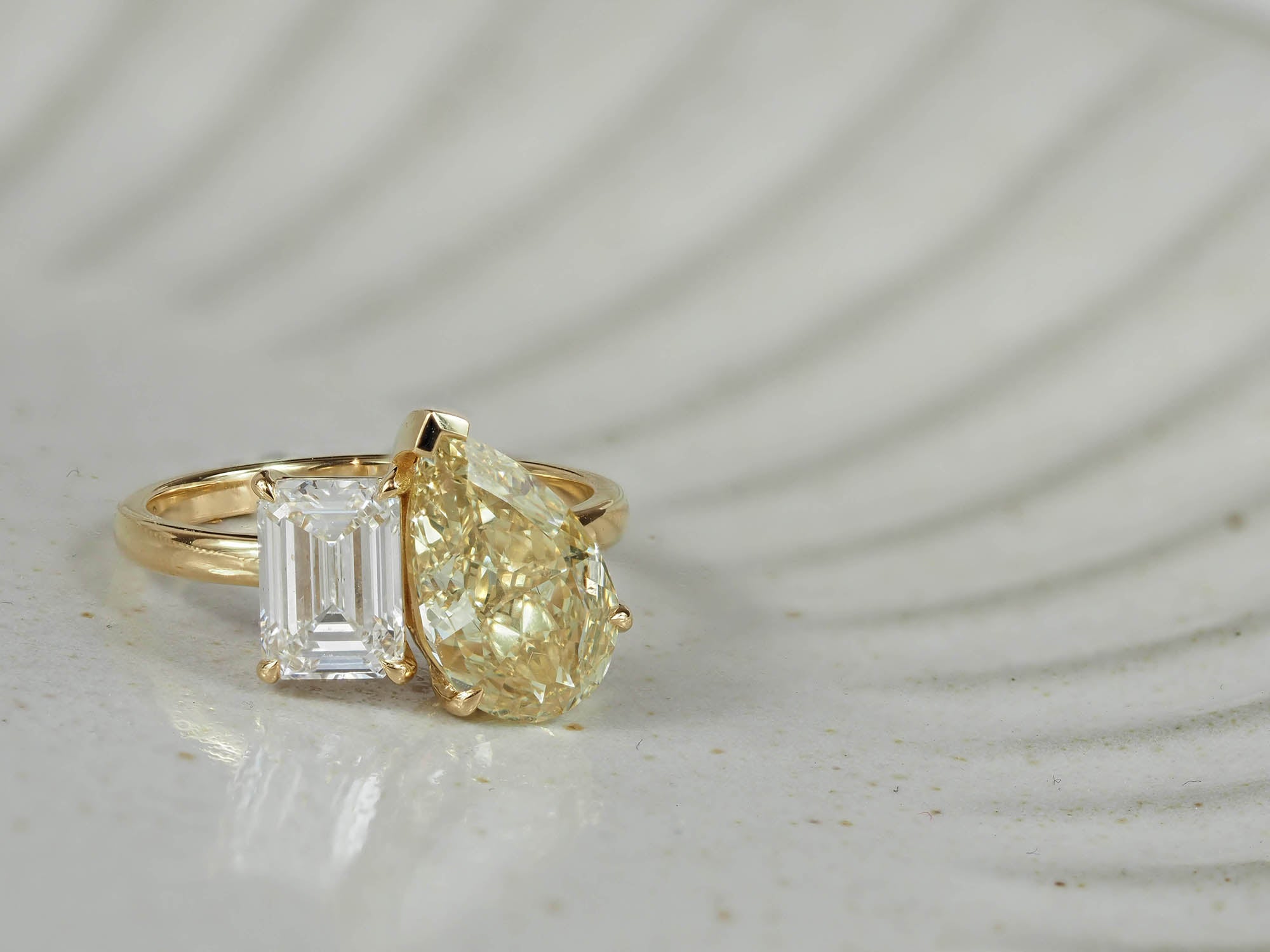 18ct Yellow Gold Yellow Lab-Grown Diamond Ring, 4.62ct Total