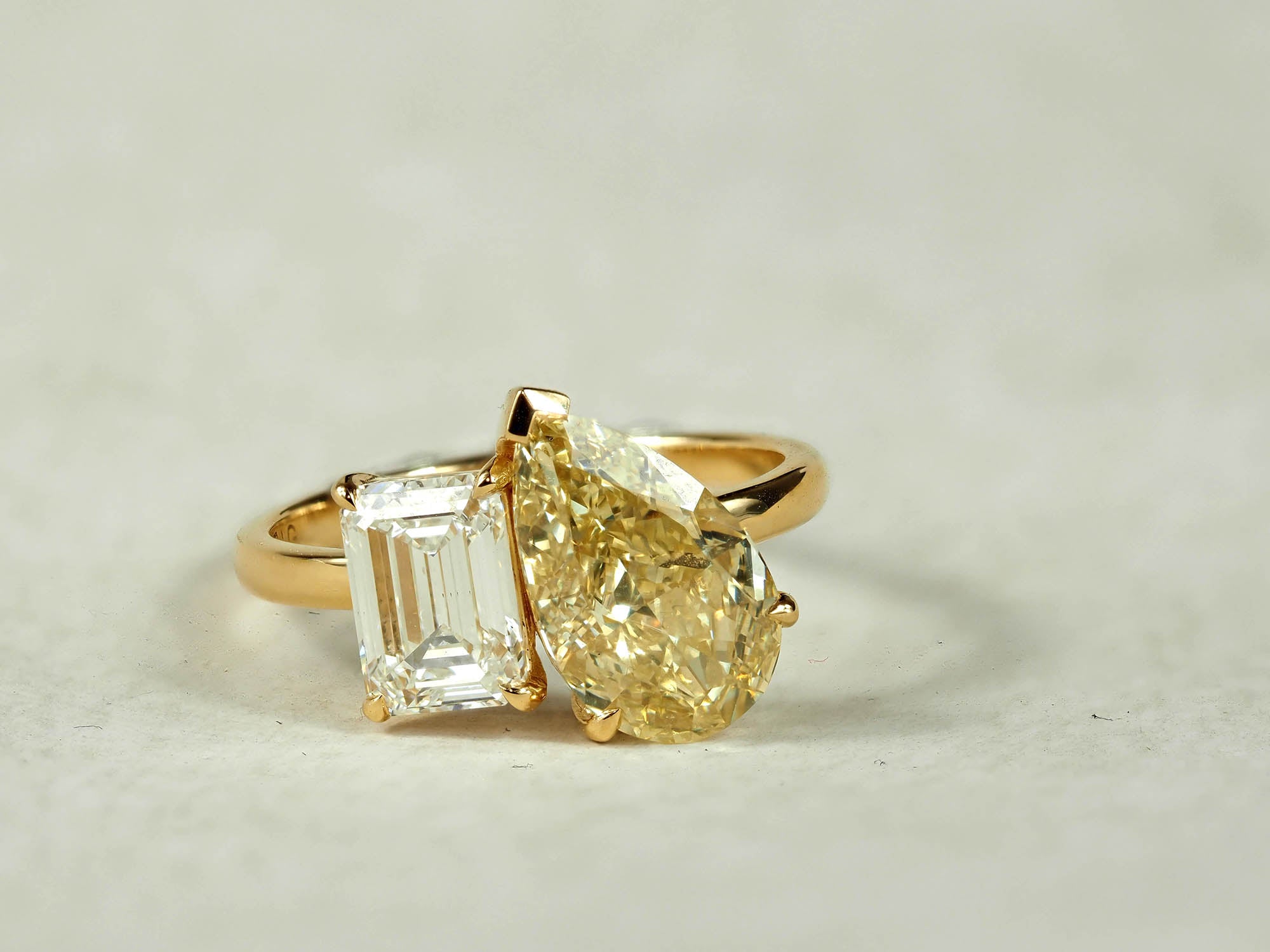 18ct Yellow Gold Yellow Lab-Grown Diamond Ring, 4.62ct Total