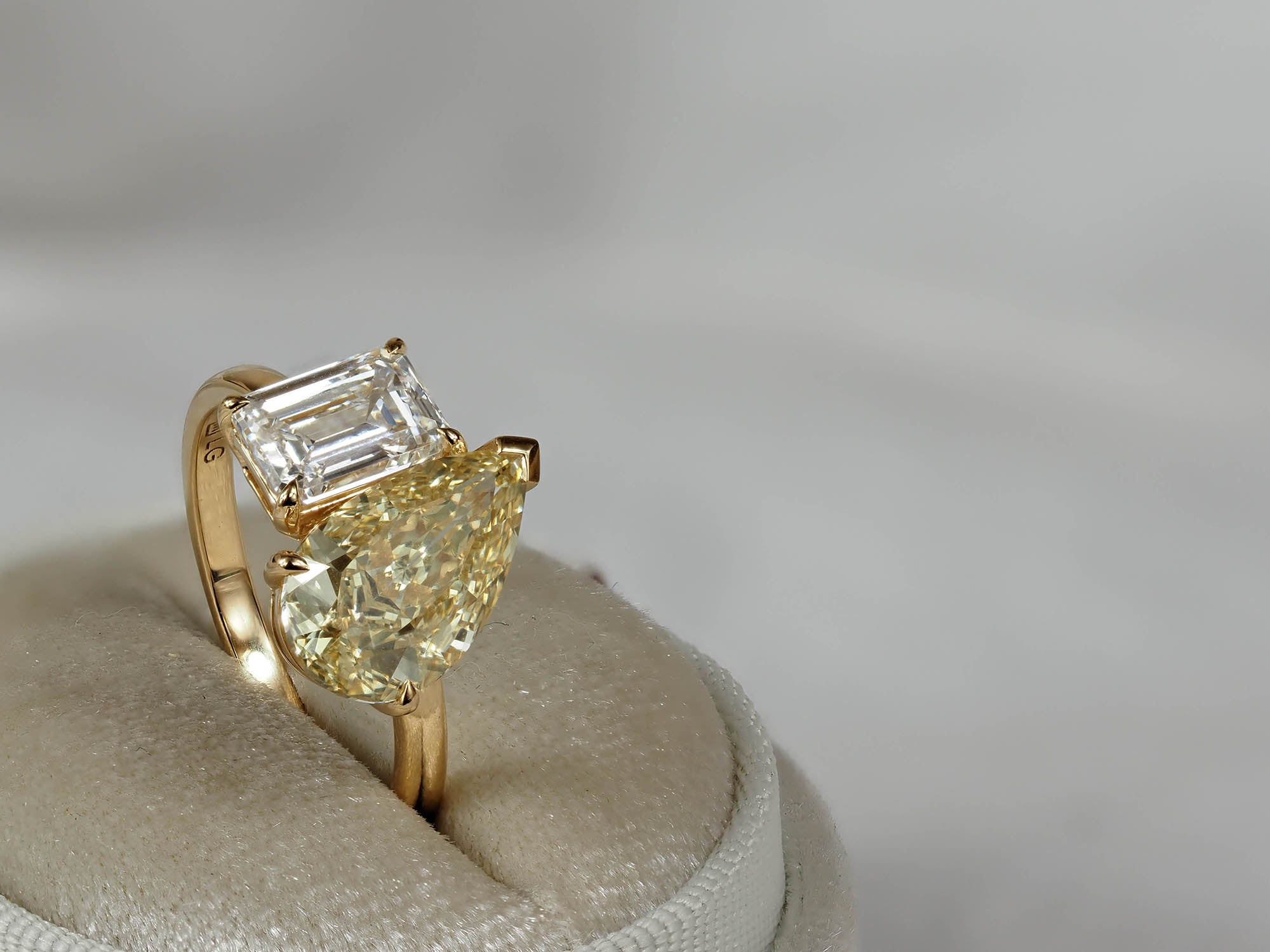18ct Yellow Gold Yellow Lab-Grown Diamond Ring, 4.62ct Total