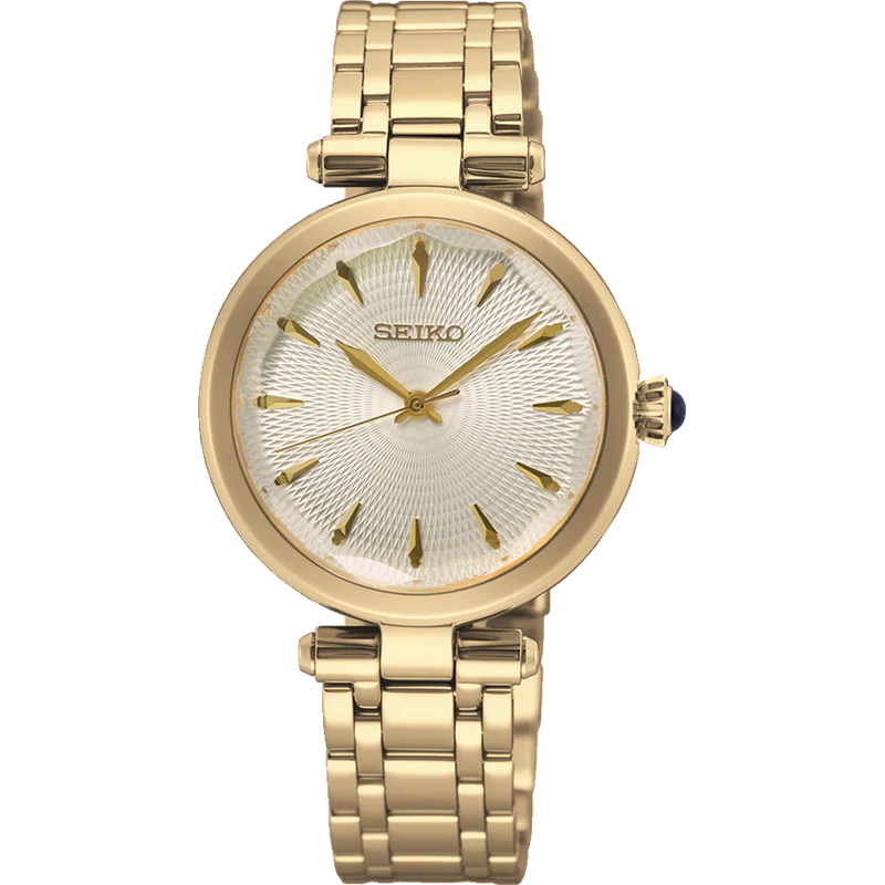 Seiko Ladies Conceptual Gold-Tone Stainless Steel Dress Watch SRZ554P