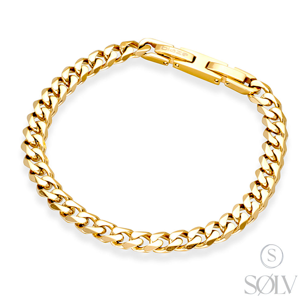Stainless Steel Gold Plated Bracelet, 20cm