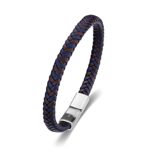 Solv Stainless Steel Leather Bracelet