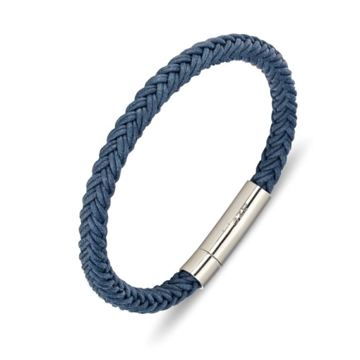 Solv Blue Corded Leather Bracelet