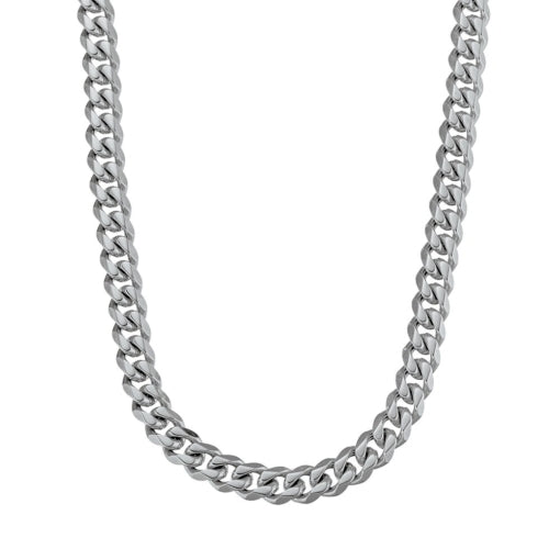Solv Stainless Steel Matt Curban Link Chain, 55cm