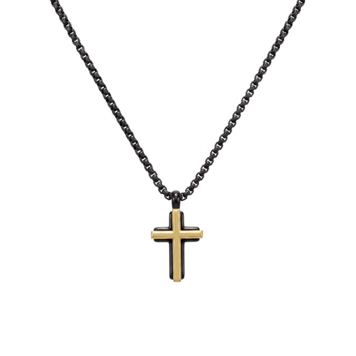 Solv Stainless Steel Plated Cross and Chain