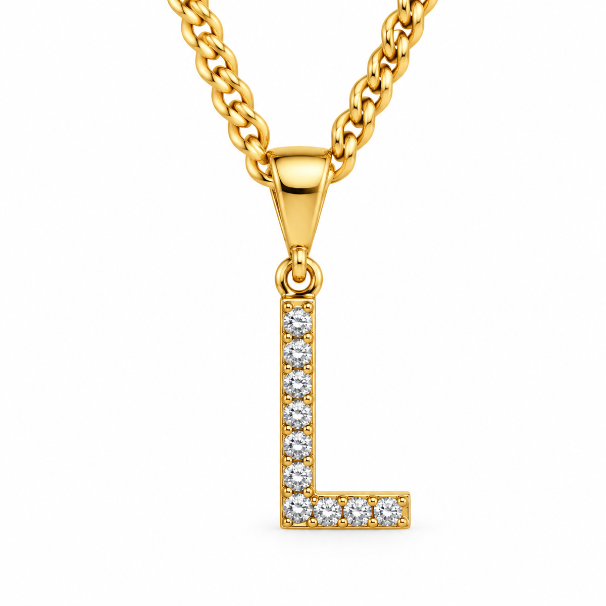 9ct Yellow Gold Initial L Pendant