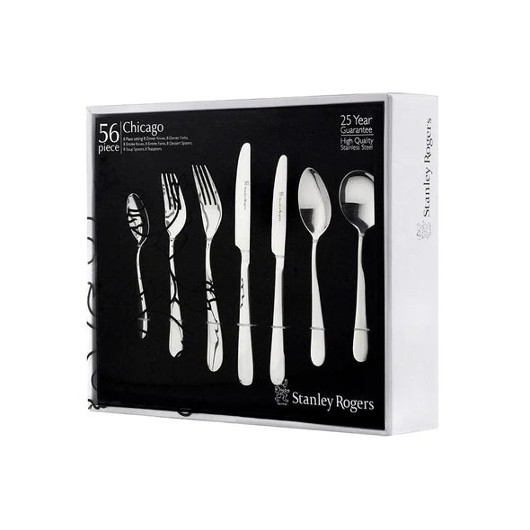 Stanley Rogers Chicago 56 Piece Cutlery Set - 8 Place Settings