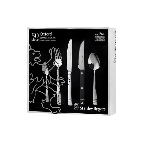 Stanley Rogers Oxford 50 Piece Cutlery Set - 10 Place Settings