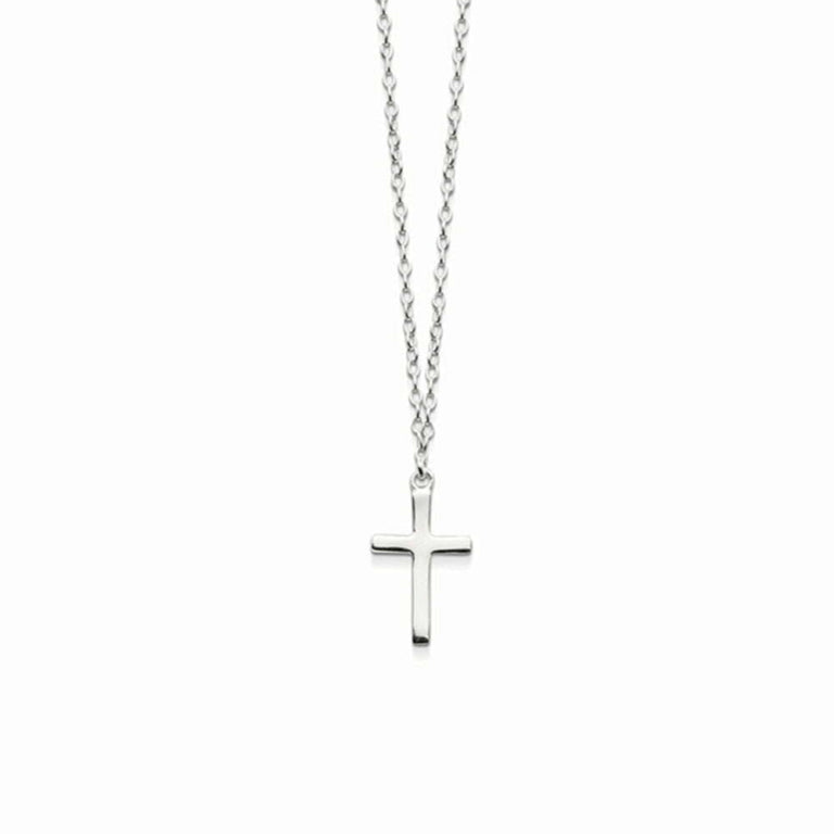 Solv Sterling Silver Cross Pendant