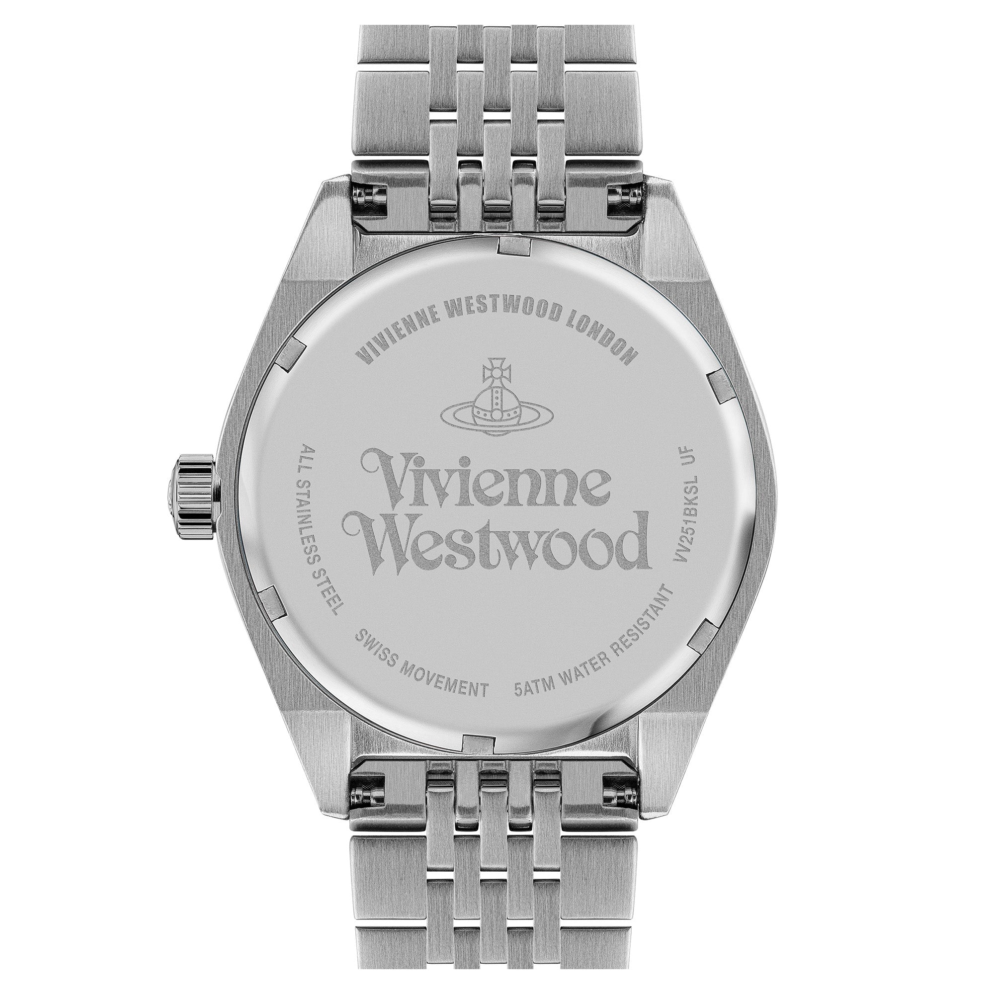 Vivienne Westwood Sydenham 40mm Black Dial Stainless Steel Watch - VV251BKSL