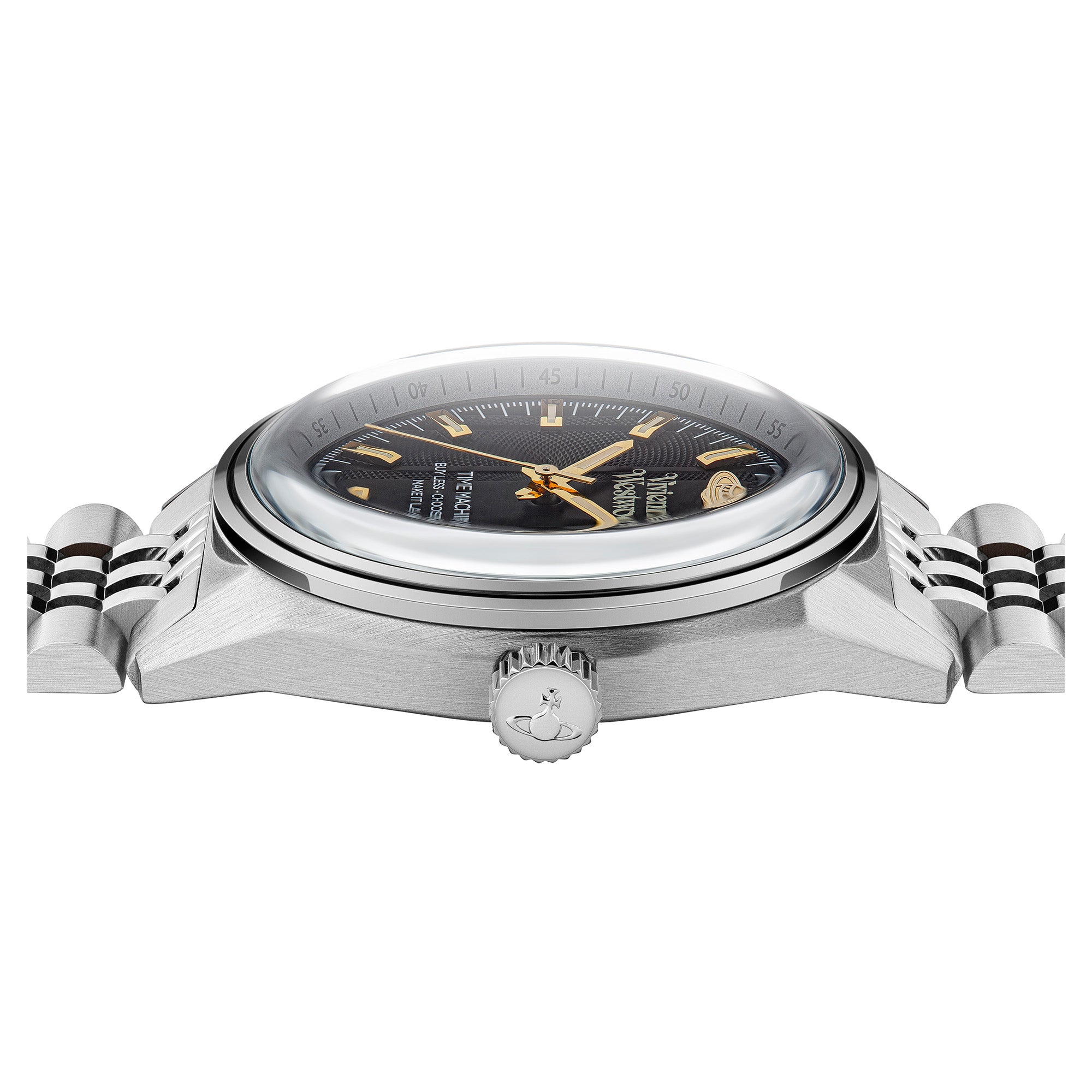 Vivienne Westwood Sydenham 40mm Black Dial Stainless Steel Watch - VV251BKSL
