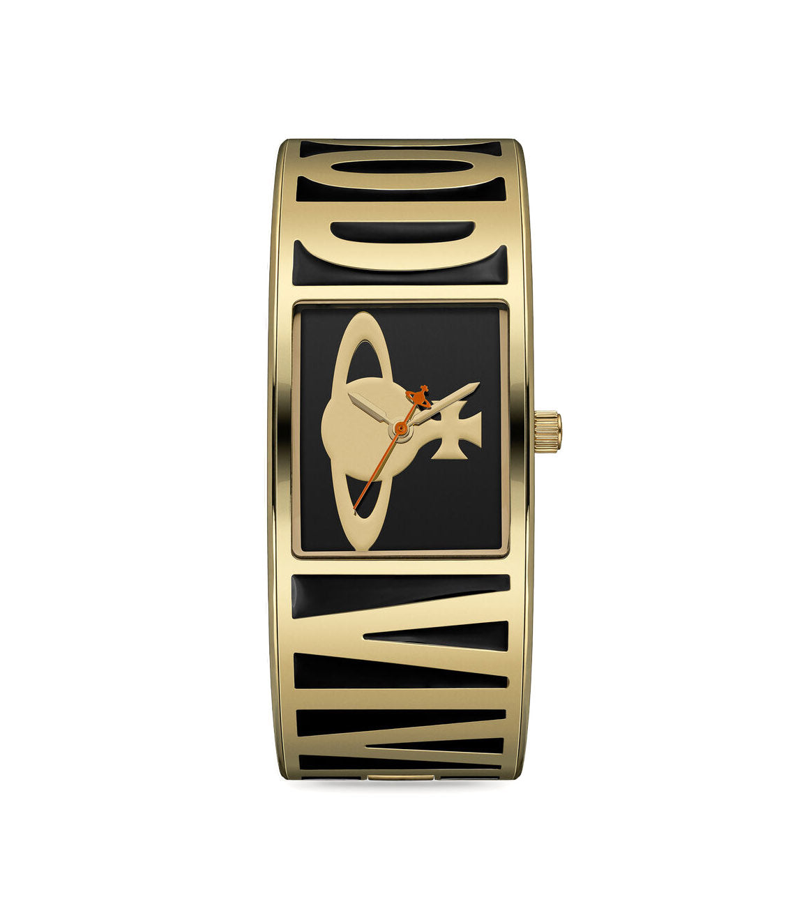 Vivienne Westwood Belvoir 25mm Black & Gold Bangle Watch - VV325BKGD