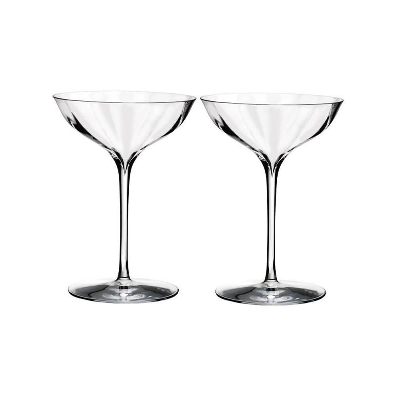 Waterford Elegance Optic Champagne Belle Coupe Pair