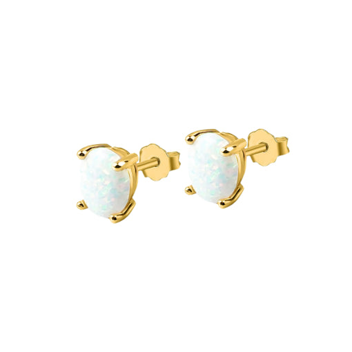 Solv Stainless Steel Opalite Stud Earrings