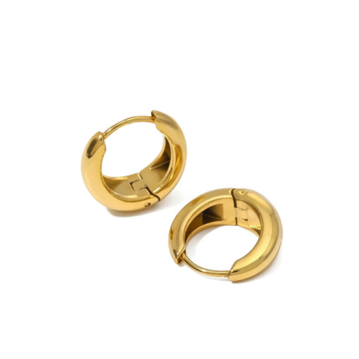 Solv Stainless Steel Tappered Huggie Earrings