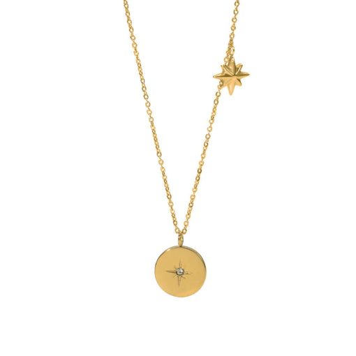 Solv Stainless Steel Gold Plated Star Necklet