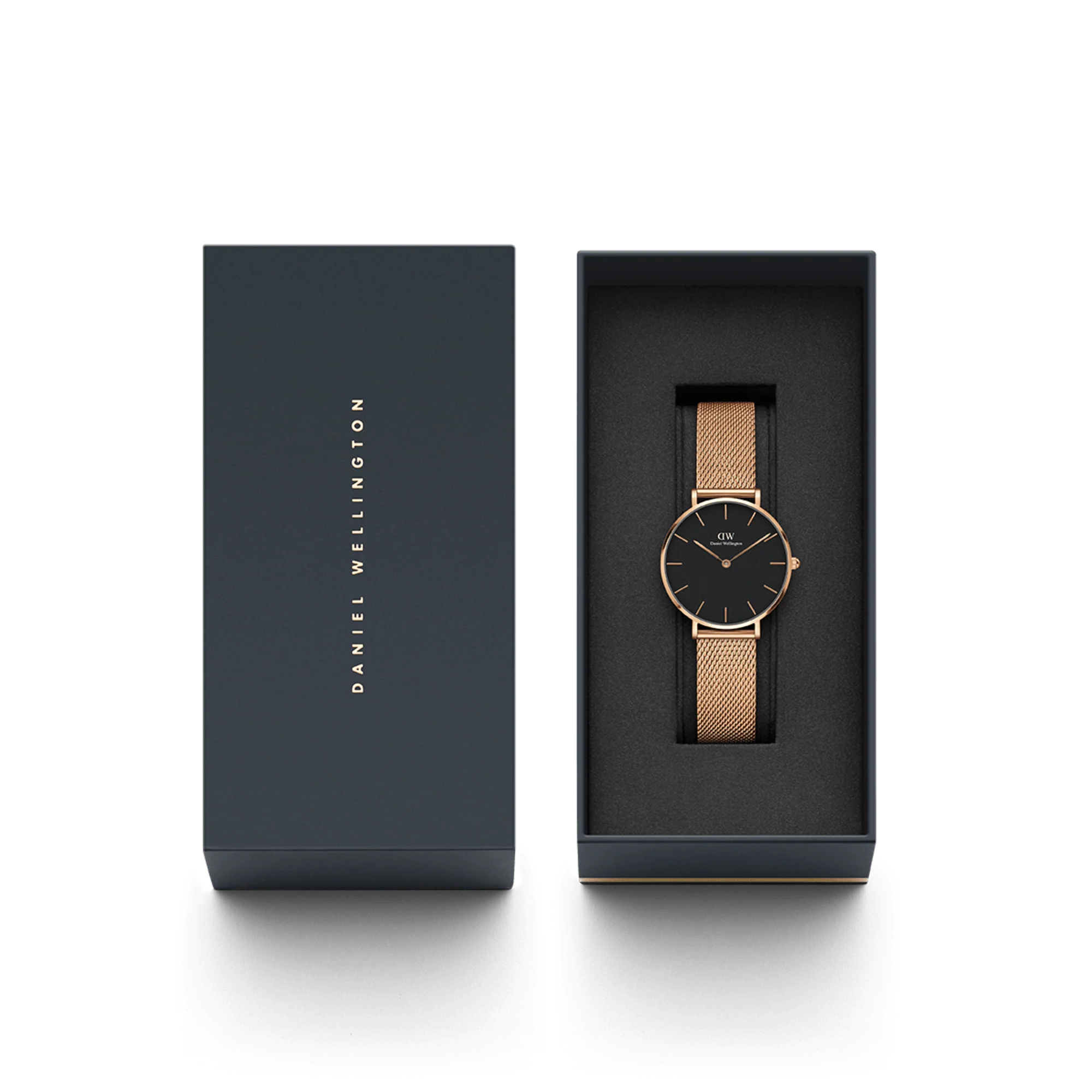Daniel Wellington Petite Melrose 36 Rose Gold and Black