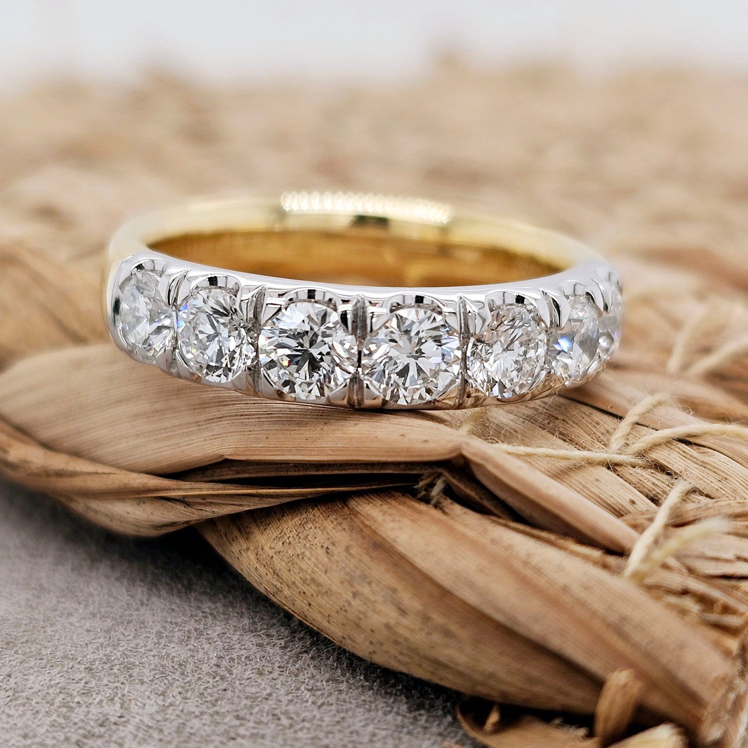 Claw Set Diamond Eternity Band in White Gold - Gregory Jewellers