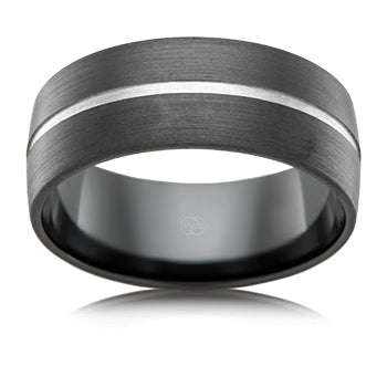 Zirconium Wedding Band, size W