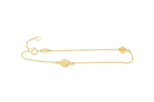 9ct Yellow Gold Religious bracelet