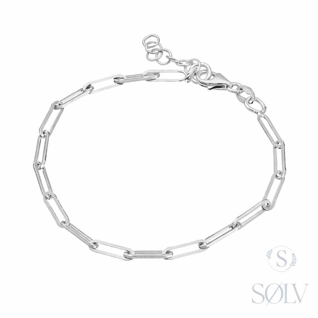 Solv Sterling Silver Paperclip Bracelet