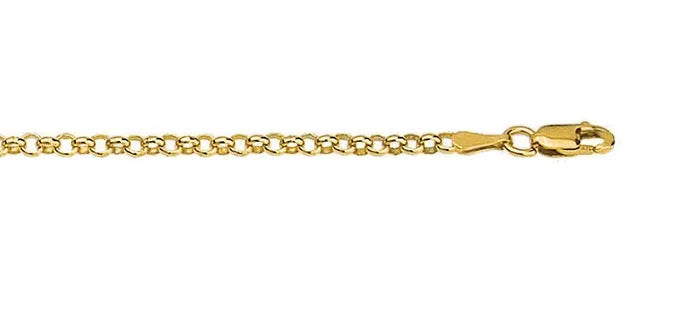 9ct Yellow Gold 4.2mm Round Belcher Bracelet