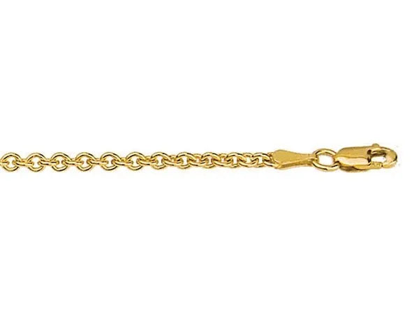 9ct Yellow Gold 2.4mm Cable Bracelet