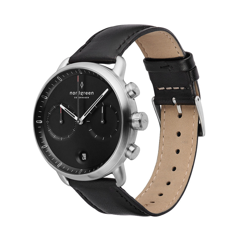 Nordgreen Pioneer 42mm Silver Black Dial Watch - view 3