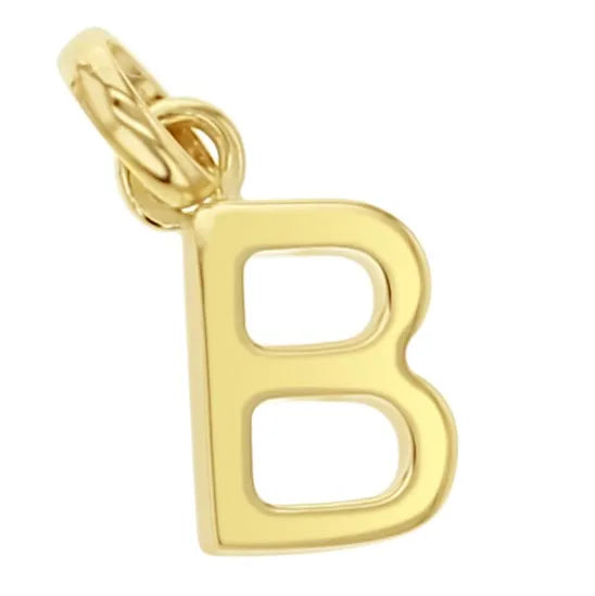9ct Yellow Gold Initial 'B' Pendant