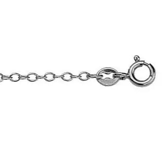 9ct White Gold Trace Cable chain, 45cm