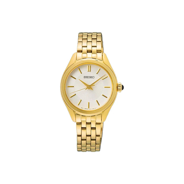 Seiko Ladies Conceptual 29mm Gold-Tone Stainless Steel Dress Watch SUR538P